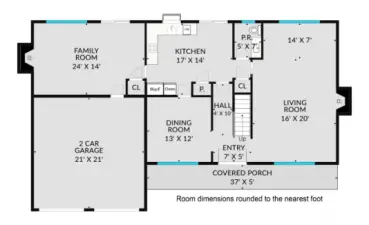 Your main floor includes a circular floorplan for easy entertaining, and both living and family rooms so you can all come together or find separate spaces here.