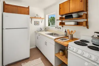 Upstairs kitchen.