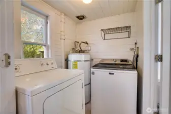 Laundry area off of kitchen and bathroom