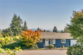View from the front deck with partial view of the Cascades.