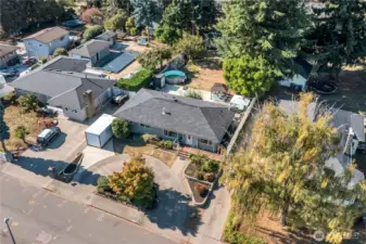 Aerial view of the property.