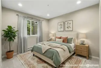 Virtually Staged second bedrooom (currently being used as music room)