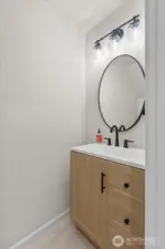 Powder room located on the main level.