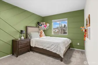 Bedroom #3 with updated wall designs.