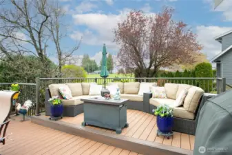 Built to last and enjoy every ounce of sunshine, this trex deck has 2 large areas