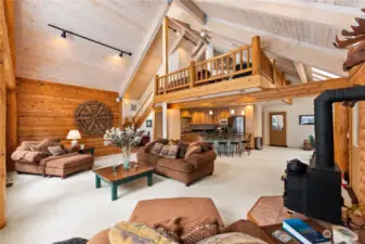 White washed wood ceiling for enhanced light.