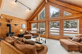 Mountain views from living room.