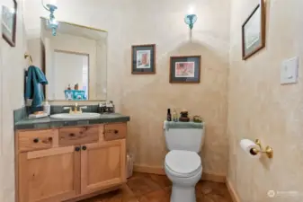 Powder room on main floor.