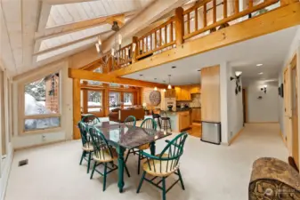 Big sky lights over dinning room.