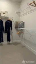 Spacious walk-in closet and across is a 2nd closet.