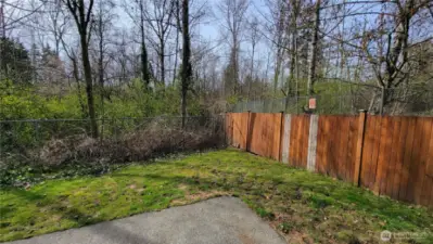 Unit B backyard