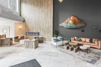 The inviting lobby welcomes you and your guests