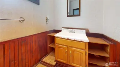 Half bath on the lower level