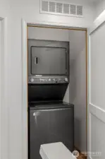 Washer and Dryer on the second level