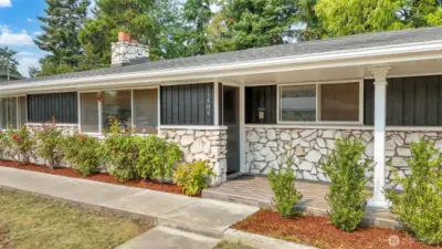 Relax on the covered porch in the front, or covered patio in the backyard!