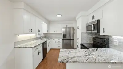 You'll have plenty of cabinet storage space in this kitchen!