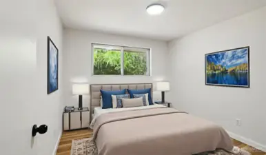 Bedroom #3: 3rd of 3 bedrooms. Virtually staged.