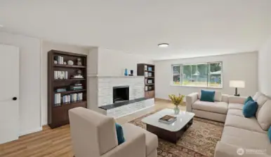 Family Room! You won't believe this extra living space! This is in addition to the large living room adjacent to this family room! Virtually staged.