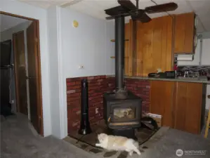 Woodstove in the living room