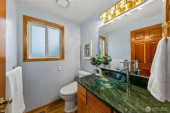1/2 bath on main floor with bidet toilet.