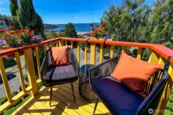 Deck off primary bedroom.