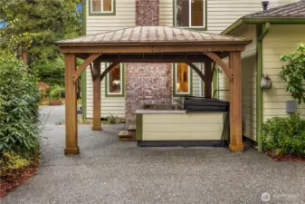 Private spa and gazebo