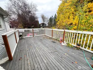 Spacious east-facing deck