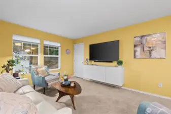 Large loft area with a closet, one wall could turn this into a 4th bedroom (if needed)