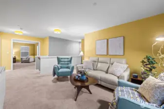 Large loft area with a closet, one wall could turn this into a 4th bedroom (if needed)