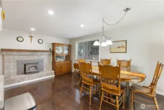 Wood burning fireplace insert makes cold nights warm and cozy!