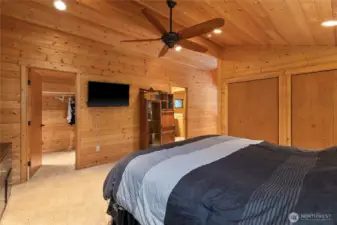 Primary Suite-BIG  space complete with WIC & attached 3/4 bath.