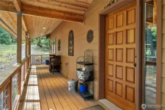The covered decks & outdoor living space on this property are incredible.