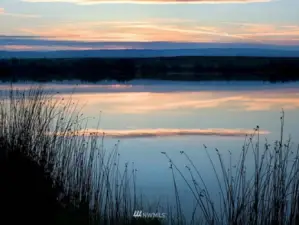 One of three lakes on the property.  60 acres of lakes offering fishing, duck hunting and home site lots with stunning views.