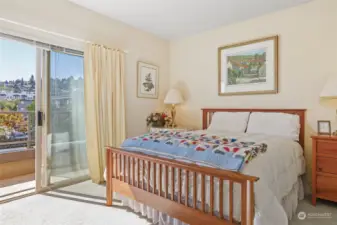 Spacious primary bedroom!  A King-sized bed will fit easily!