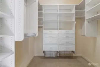 Check out this closet!  Totally built out!