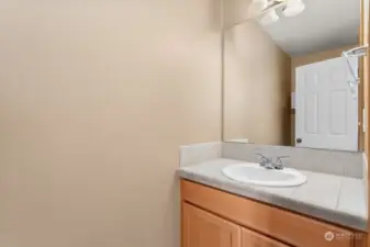 1/2 bath on lower level