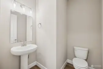 Half bathroom on the main floor