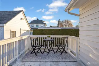 Large deck of the rear of the home.