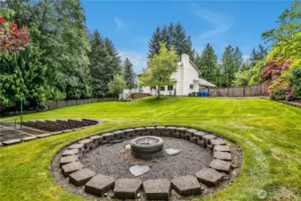 Firepit in Back Yard