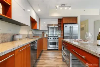 Kitchen with granite countertops