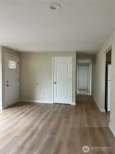 Living room looking towards hallway.