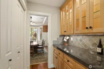 The butler's pantry!  between the kitchen and formal dining...nice!