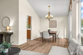 Dining area from living room