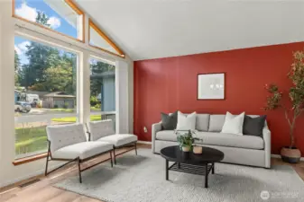 Living room from dining area
