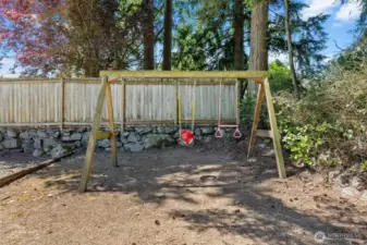 corner of yard play area