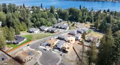 Drone from community. Lot 12 sits at entry to cul-de-sac with Lake views