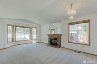 Living Rm. w/top down, bottom up blinds