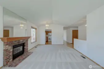 Living Rm. view into the kitchen
