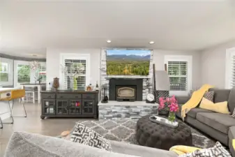 Cozy fireplace and family room~