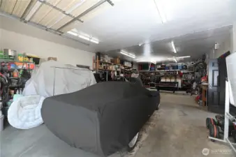 Partial view of the shop area - 2 garage doors~